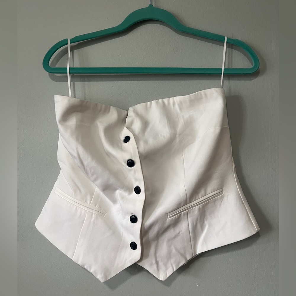 Chic Cream Button-Down Women's Blouse